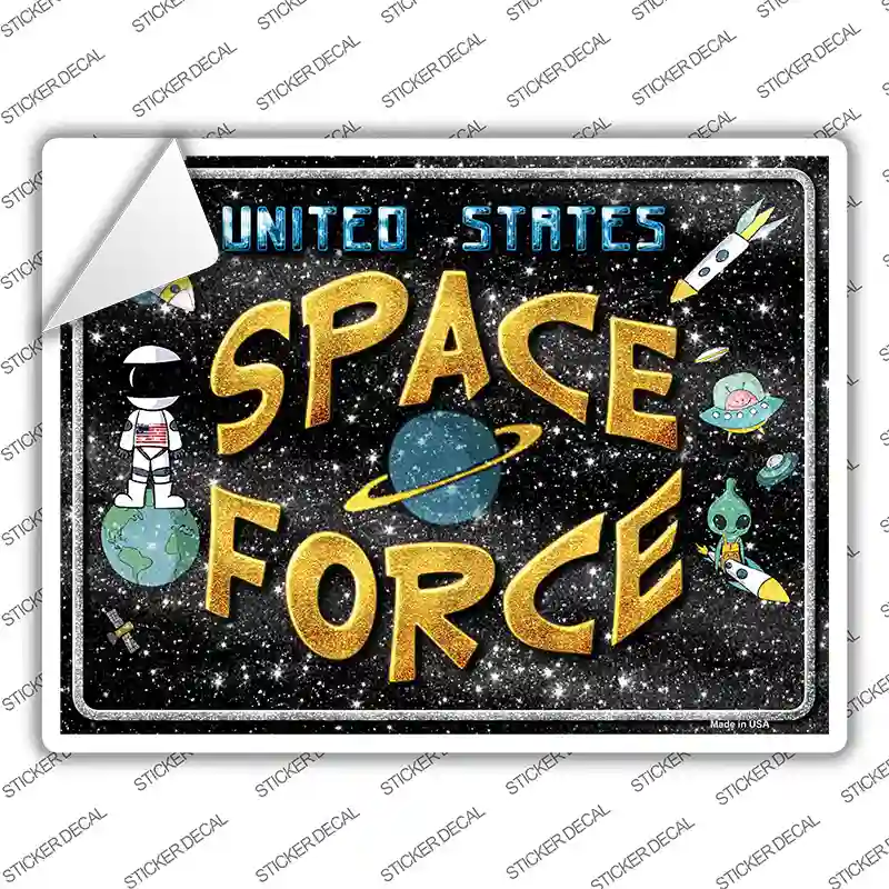 US Space Force Novelty Rectangle Sticker Decal