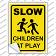 Slow Children At Play Novelty Rectangular Sticker Decal