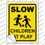 Slow Children At Play Novelty Rectangular Sticker Decal