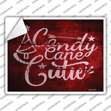 Candy Cane Cutie Novelty Rectangle Sticker Decal