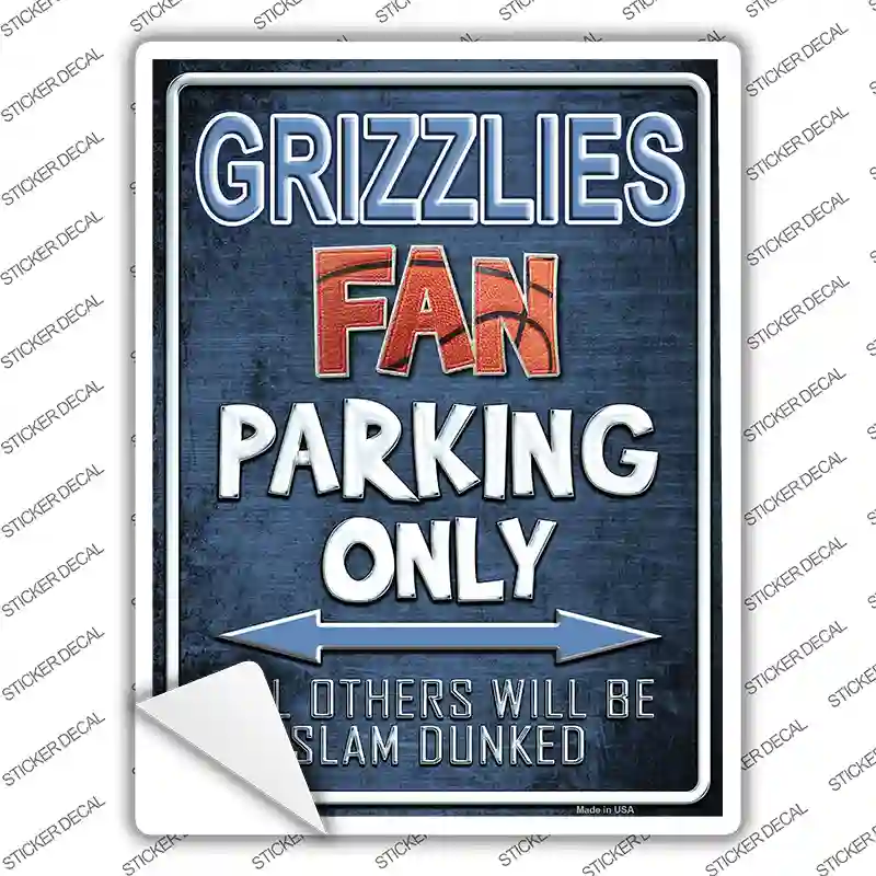 Grizzlies Novelty Rectangle Sticker Decal