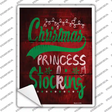 Princess Stocking Novelty Rectangle Sticker Decal