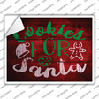 Cookies For Santa Novelty Rectangle Sticker Decal