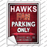 Hawks Novelty Rectangle Sticker Decal