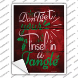 Tinsel In A Tangle Novelty Rectangle Sticker Decal