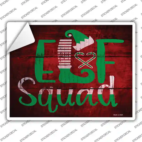 Elf Squad Novelty Rectangle Sticker Decal