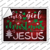 This Girl Loves Christmas Red Novelty Rectangle Sticker Decal