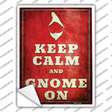Keep Calm & Gnome On Novelty Rectangle Sticker Decal