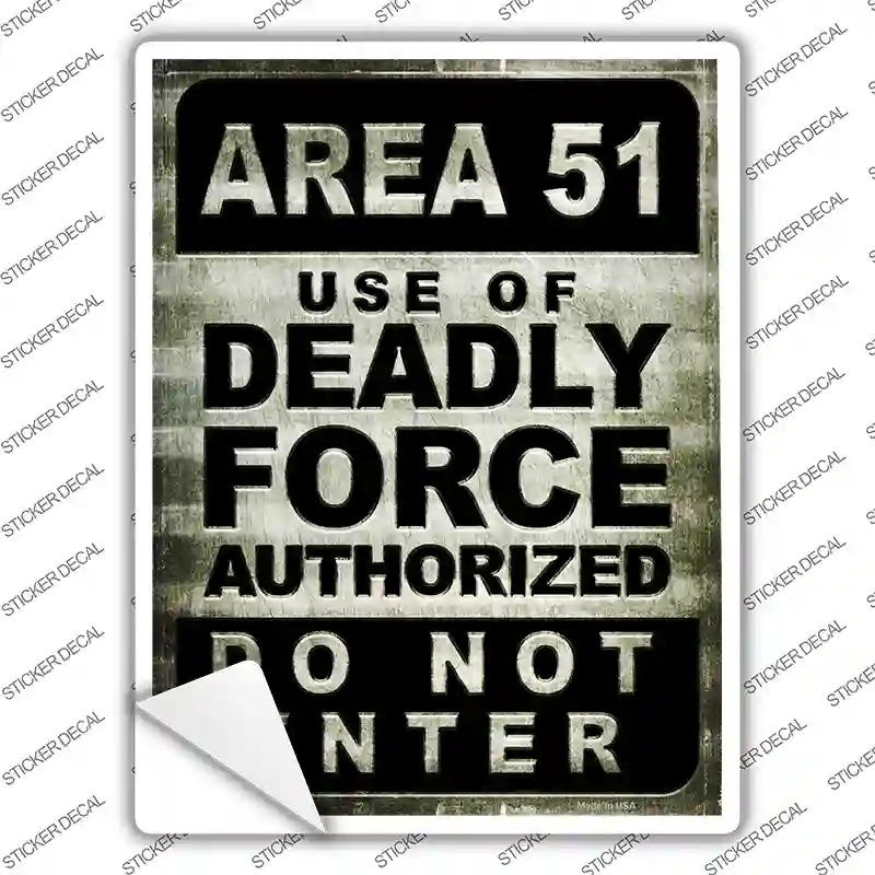 Area 51 Novelty Rectangle Sticker Decal