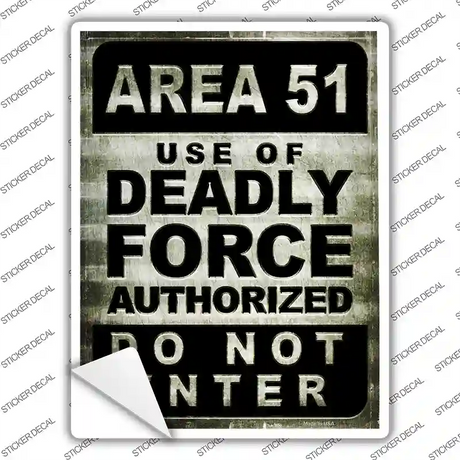 Area 51 Novelty Rectangle Sticker Decal