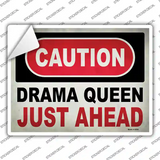 Caution Drama Queen Novelty Rectangle Sticker Decal