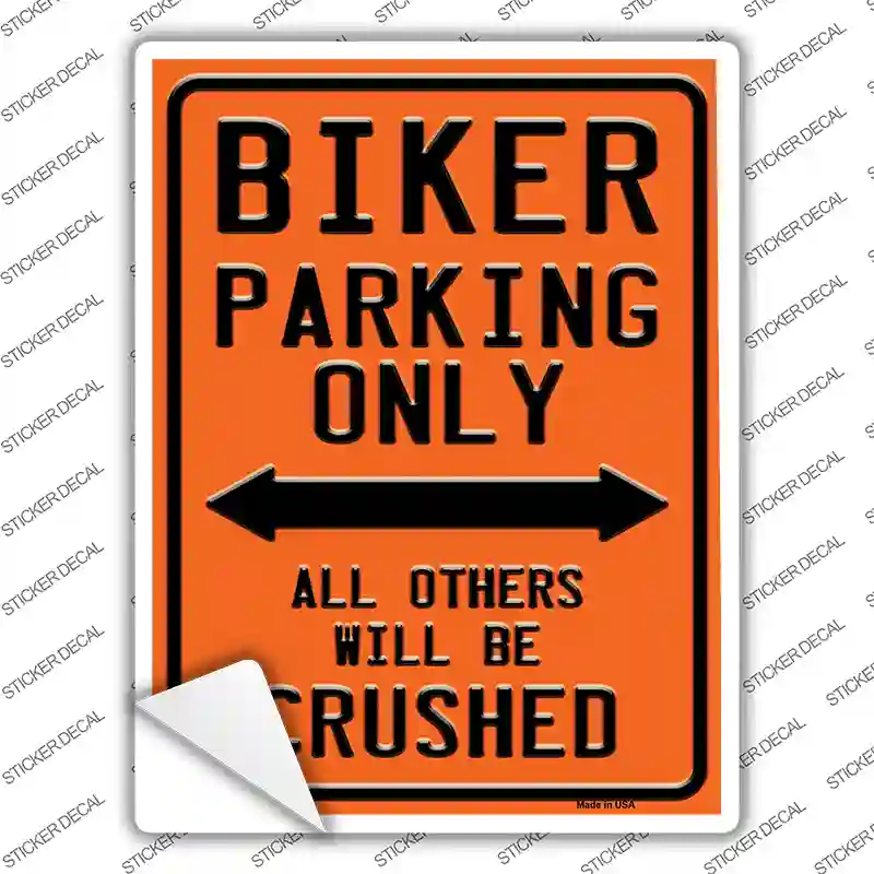 Biking Only Novelty Rectangle Sticker Decal