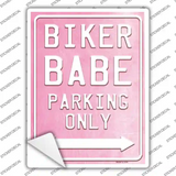 Bike Babe Parking Novelty Rectangle Sticker Decal