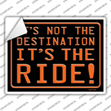 Its Not the Destination Novelty Rectangle Sticker Decal