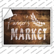 Farmers Market Novelty Rectangle Sticker Decal