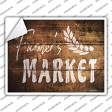 Farmers Market Novelty Rectangle Sticker Decal