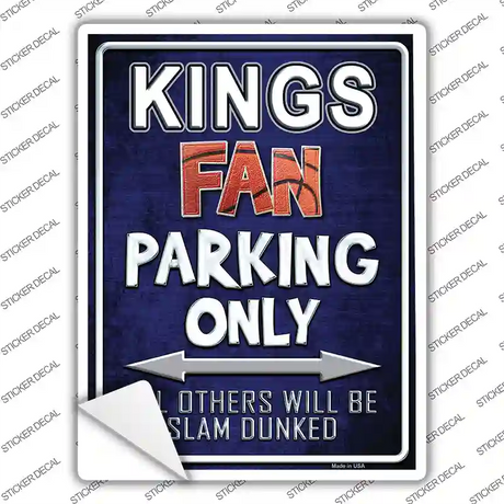 Kings Purple Novelty Rectangle Sticker Decal