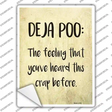 Deja Poo Definition Novelty Rectangle Sticker Decal