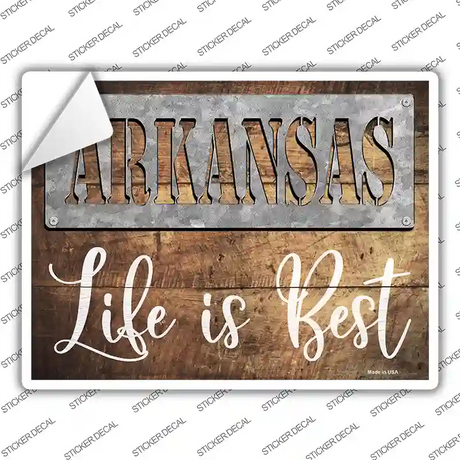Arkansas Stencil Life is Best Novelty Rectangle Sticker Decal