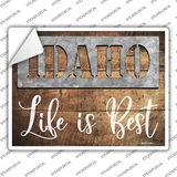 Idaho Stencil Life is Best Novelty Rectangle Sticker Decal