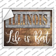 Illinois Stencil Life is Best Novelty Rectangle Sticker Decal