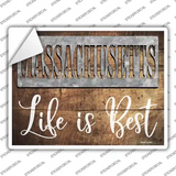 Massachusetts Stencil Life is Best Novelty Rectangle Sticker Decal