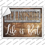 New Hampshire Stencil Life is Best Novelty Rectangle Sticker Decal