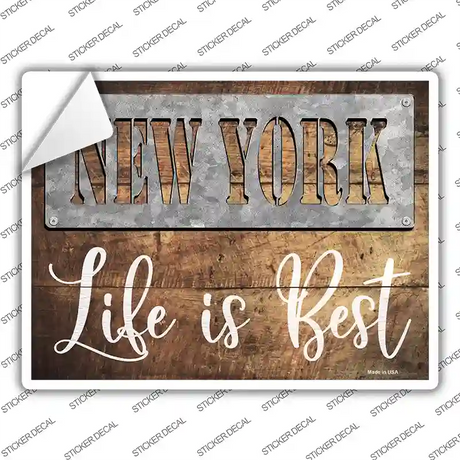 New York Stencil Life is Best Novelty Rectangle Sticker Decal