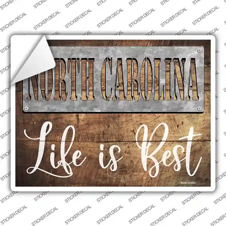 North Carolina Stencil Life is Best Novelty Rectangle Sticker Decal