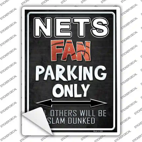 Nets Novelty Rectangle Sticker Decal