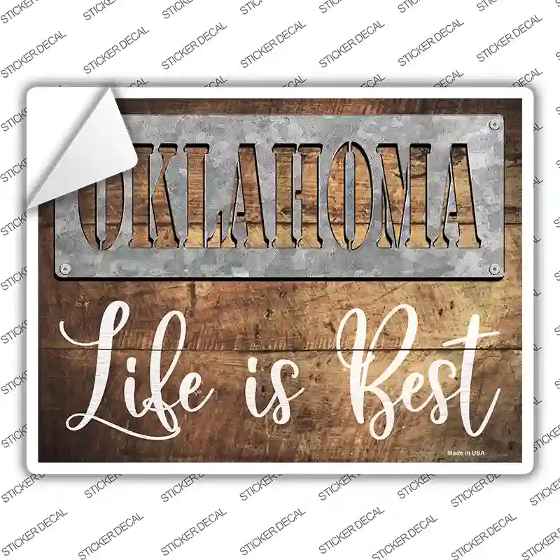Oklahoma Stencil Life is Best Novelty Rectangle Sticker Decal
