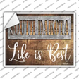 South Dakota Stencil Life is Best Novelty Rectangle Sticker Decal