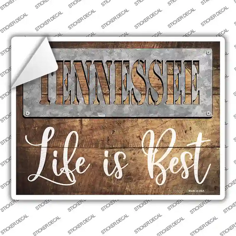 Tennessee Stencil Life is Best Novelty Rectangle Sticker Decal