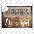 Virginia Stencil Life is Best Novelty Rectangle Sticker Decal