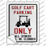 Golf Cart Parking Novelty Rectangle Sticker Decal