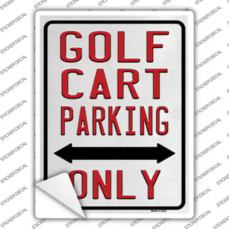 Golf Cart Only Novelty Rectangle Sticker Decal