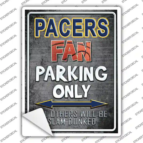 Pacers Novelty Rectangle Sticker Decal