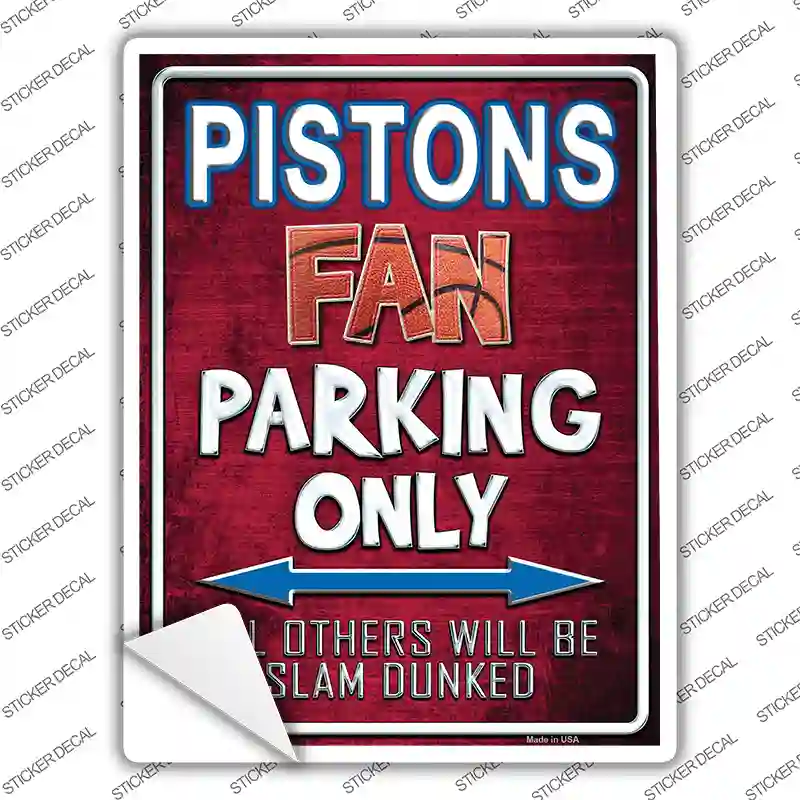 Pistons Novelty Rectangle Sticker Decal