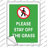 Please Stay Off Grass Novelty Rectangle Sticker Decal