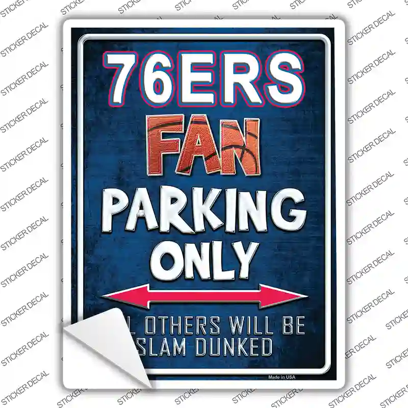 76ers Novelty Rectangle Sticker Decal