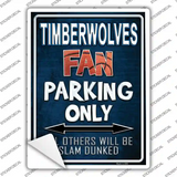 Timberwolves Novelty Rectangle Sticker Decal