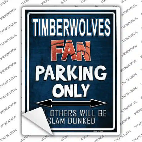 Timberwolves Novelty Rectangle Sticker Decal