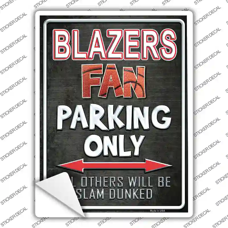 Trail Blazers Novelty Rectangle Sticker Decal