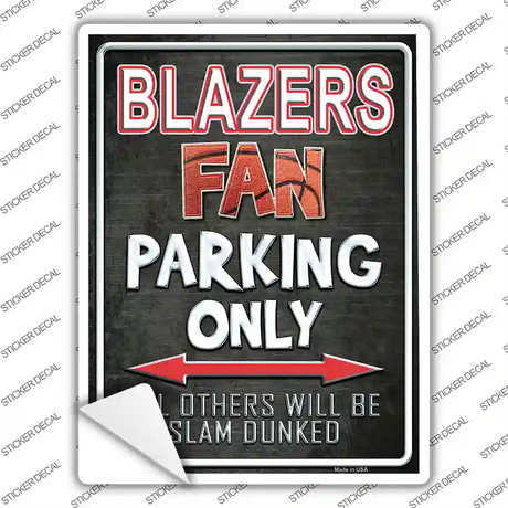 Trail Blazers Novelty Rectangle Sticker Decal