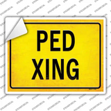 PED XING Novelty Rectangle Sticker Decal
