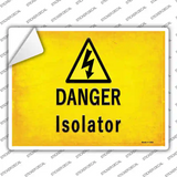 Danger Isolator Novelty Rectangle Sticker Decal