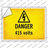 Danger 415 Volts Novelty Rectangle Sticker Decal