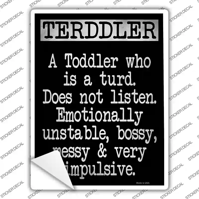 Terddler Novelty Rectangle Sticker Decal