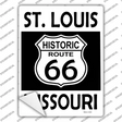 St Louis Missouri Historic Route 66 Novelty Rectangle Sticker Decal