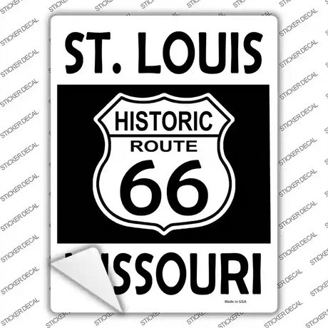 St Louis Missouri Historic Route 66 Novelty Rectangle Sticker Decal